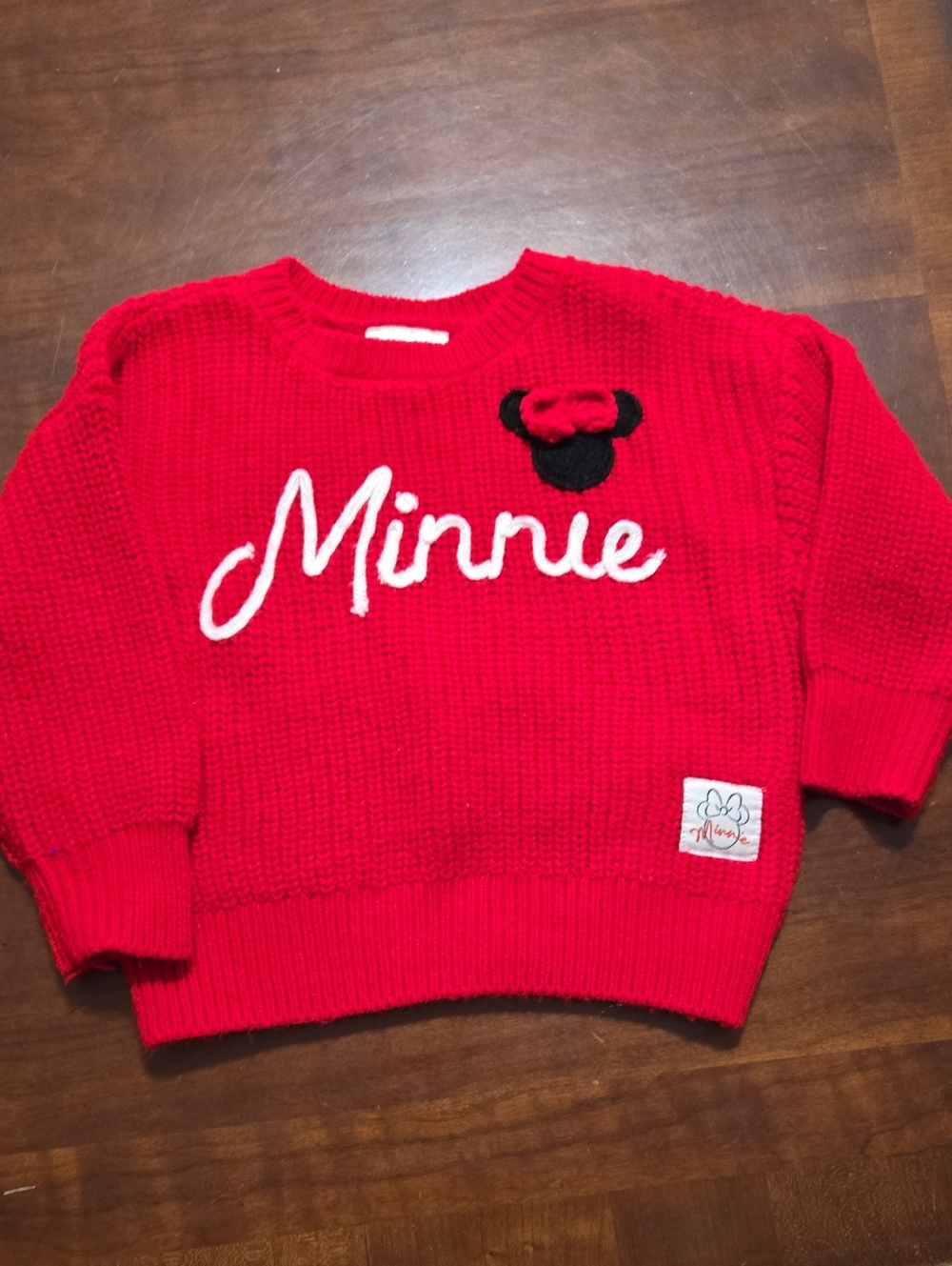 Minnie Red Knit Sweater Sz2t